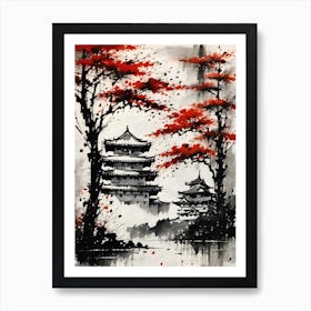 Japanese Landscape Painting 2 Art Print