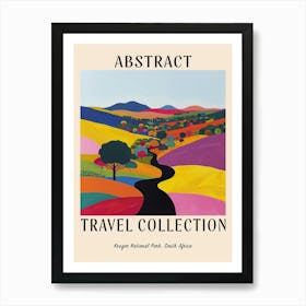 Abstract Travel Collection Poster Kruger National Park South Africa 4 Art Print