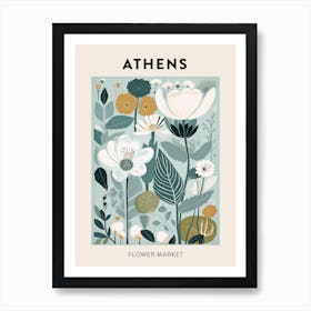 Flower Market Poster Athens Greece 2 Art Print