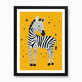 Yellow Zebra 4 Art Print