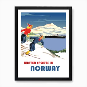 Winter Sports In Norway Art Print