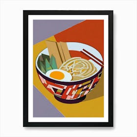 Asian Noodle Bowl Art Print