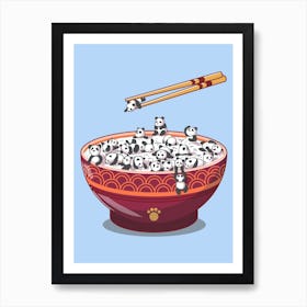 Panda Rice - Panda lover | Funny Panda | Gift | Panda Food | Japanese Food | Animal Lover Foodie | Food lover Art Print