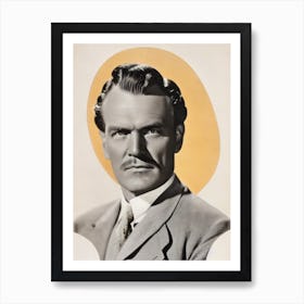 Walter Huston Retro Collage Movies Art Print