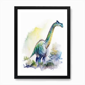 Brontosaurus 1 Watercolour Dinosaur Poster