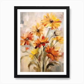 Fall Flower Painting Gaillardia 3 Art Print