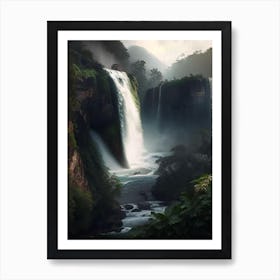 Nohkalikai Falls, India Realistic Photograph (2) Art Print