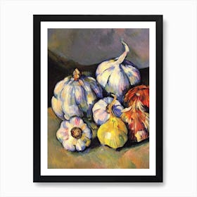 Garlic 2 Cezanne Style vegetable Art Print