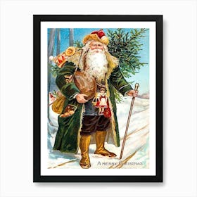 Old Santa Claus, European Style Art Print