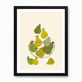 Pears In A Bowl Art Print