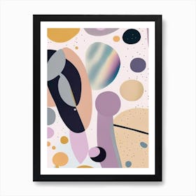 Galaxies Musted Pastels Space Art Print