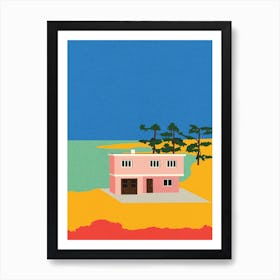 Modern House By The Sea Art Print