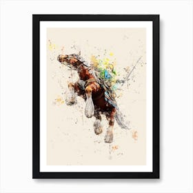 zelda On Horseback Canvas Art Poster