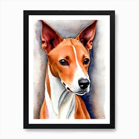 Ibizan Hound 2 Watercolour Dog Art Print