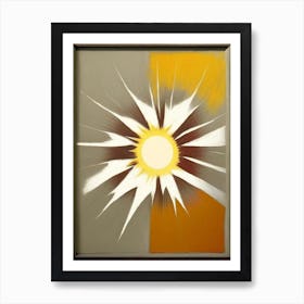 Sunburst Symbol 1, Abstract Painting Art Print