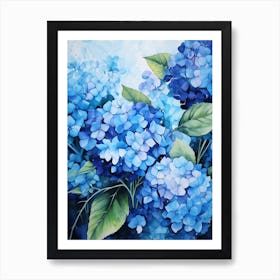 Blue Hydrangeas 4 Art Print