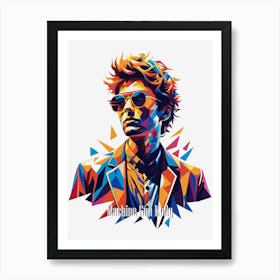 Machine Gun Kelly 01 Portrait Music Icon Style WPAP Pop Art Art Print