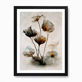 Crystal Flowers Art Print