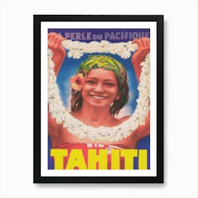 Tahiti Vintage Travel Poster Art Print