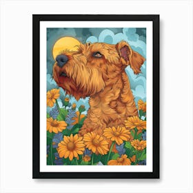 Dog In The Meadow Art Print