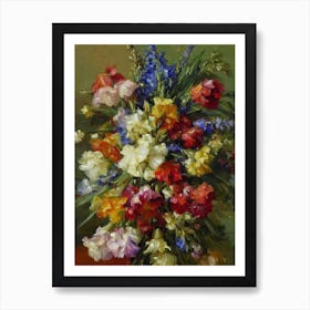 Gladioli Painting 2 Flower Art Print