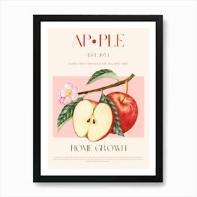 Apple Fruit Mid Century Art Print