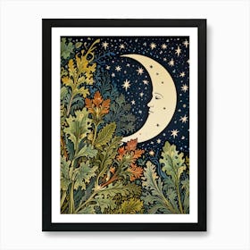 William Morris Moon And Stars Art Print