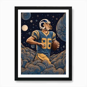 In The Realm Of Detroit Lions Players, Jared Goff Shines Like The Stars In Van Gogh S Iconic Masterpiece Art Print