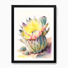 Gymnocalycium Cactus Storybook Watercolours Art Print