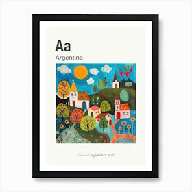 Kids Travel Alphabet  Argentina 2 Art Print
