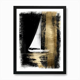 Sailboat On Water Art Print