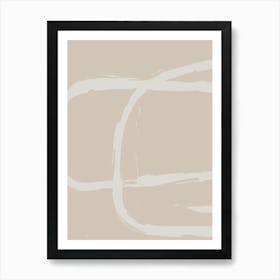 Beige Abstract Painting Art Print