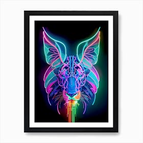 Neon Tiger 6 Art Print