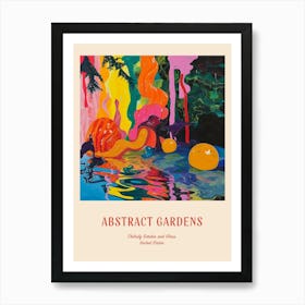 Colourful Gardens Chihuly Garden And Glass Usa Red Poster Art Print