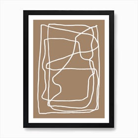 Abstract White Lines Composition 1 Art Print