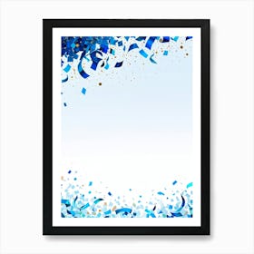 Blue Confetti Background Art Print