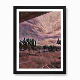 Person - Sunset Over The Parking Lot Art Print