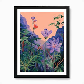 Boho Wildflower Painting Jacobs Ladder 1 Art Print