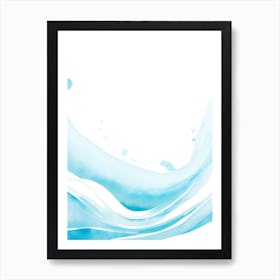 Blue Ocean Wave Watercolor Vertical Composition 16 Art Print