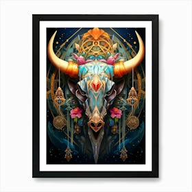 Bull Skull Art Print