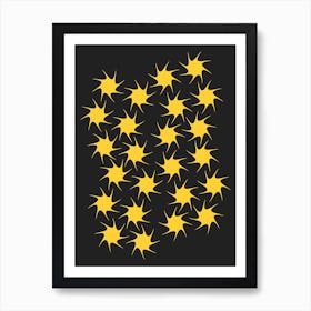 Stars In The Night Sky Abstract Minimal Art Print