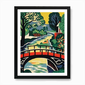 Nescio Bridge, Amsterdam, Netherlands Colourful 2 Art Print