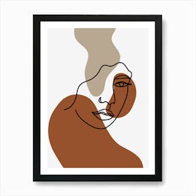 Minimalist woman 2 Art Print