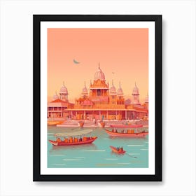 Prayagraj India  Travel Illustration 2 Art Print