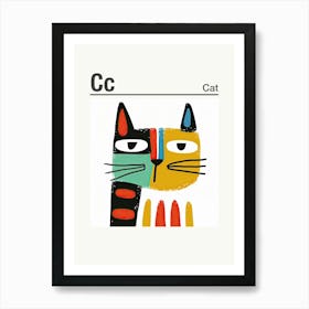 Animals Alphabet Cat 1 Art Print