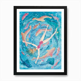 Snorkelling Meditation: Ocean Dreaming Art Print