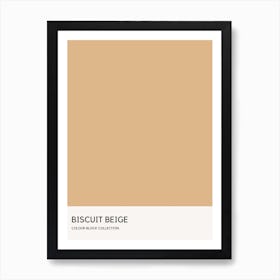 Biscuit Beige Colour Block Poster Art Print