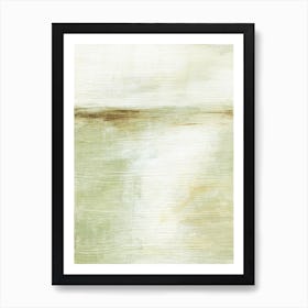 Genuine - Green Gray Brown Abstract Landscape Painting Art Print