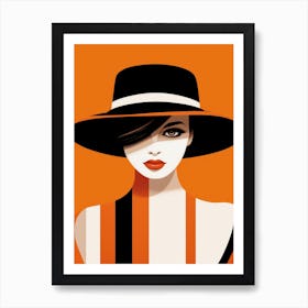 Woman In A Hat 36 Art Print