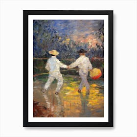 Fencing In The Style Of Monet 2 Art Print